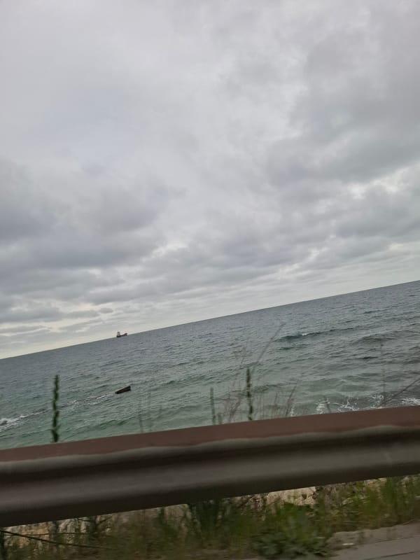 Overcast Black Sea view documented from Varna promenade