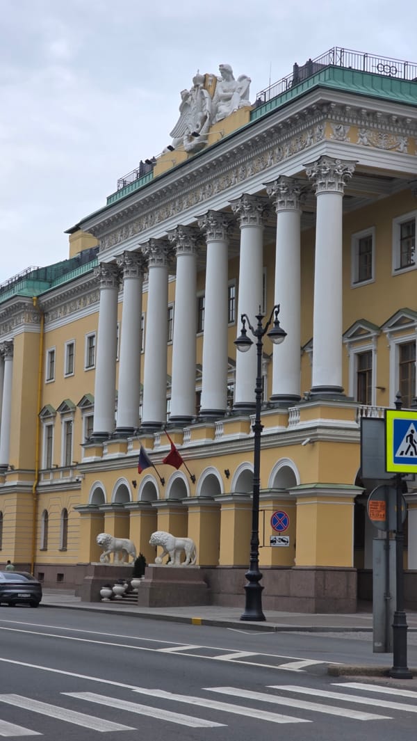 St. Petersburg architecture documented by witnesses near cathedral