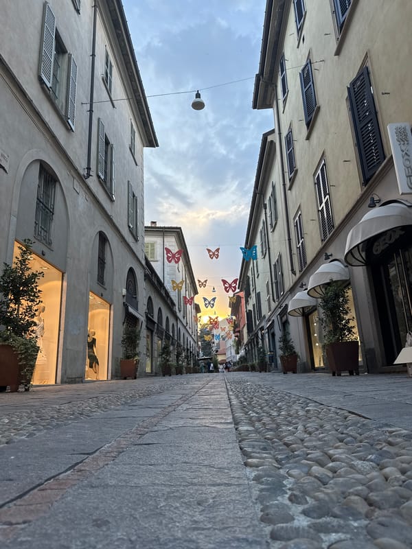 Summer evening walkthrough of Varese's historic center and gardens