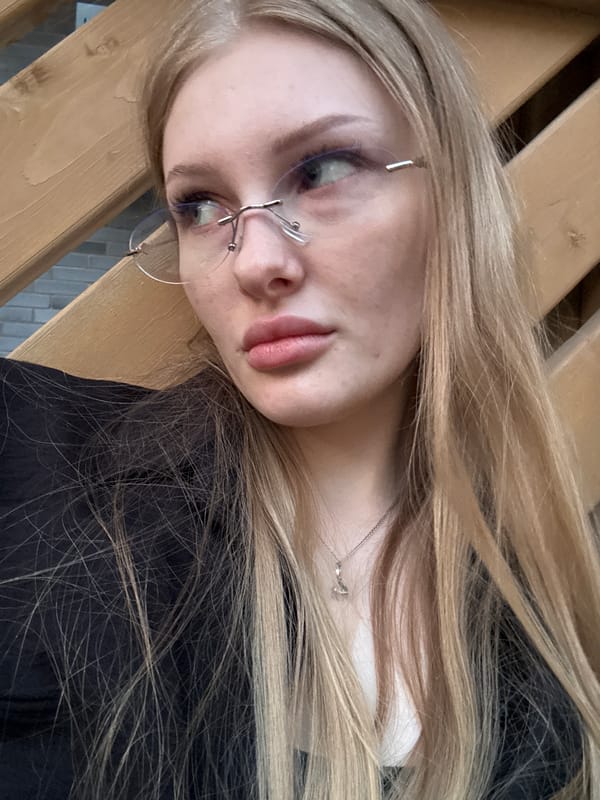 Blonde woman photographed shopping in Perm, Russia
