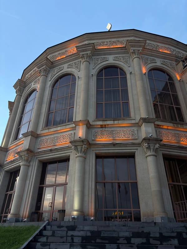 Evening architectural tour through historic Gyumri, Armenia