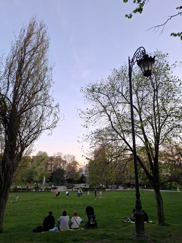 Residents enjoy spring afternoon in Novi Sad park
