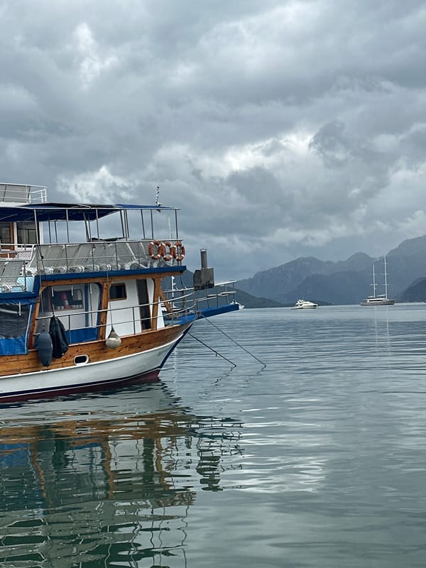 Pirate ship display draws visitors in Marmaris, Turkey