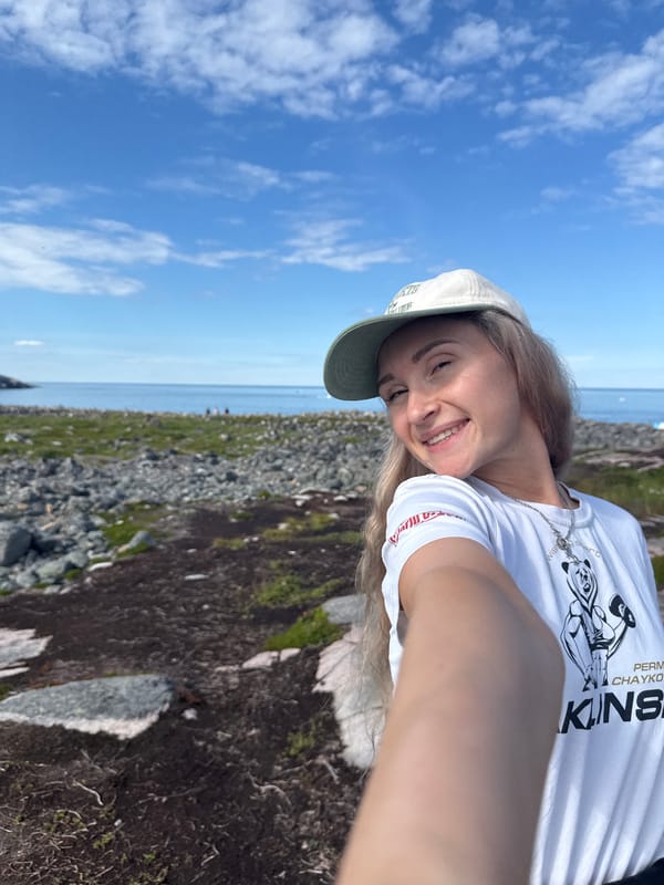 Morning hike through Teriberka's rugged Arctic coastline