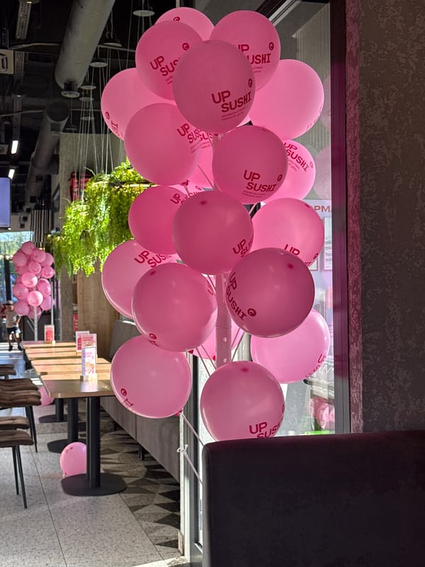 Afternoon out at UP SUSHI in Lyubertsy, Russia