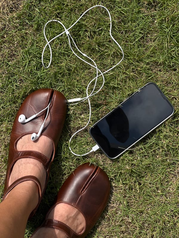 Tabi shoe music challenge posted from a Bali lawn