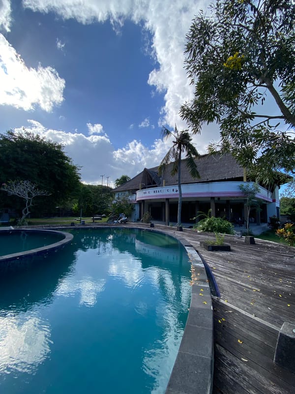Morning scenes around a Nusa Penida beach club and local streets