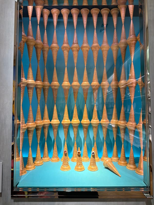 Art and flowers documented in New York evening