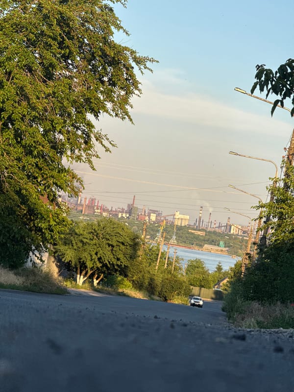 Quiet afternoon streets and a dog walk in Zaporizhzhia