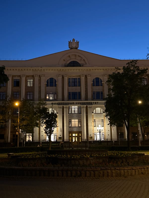 Evening residential documentation in Khimki, Russia suburbs