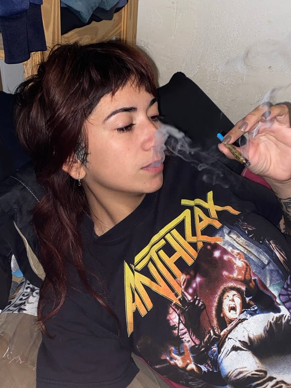 Person smoking while lying down captured in Monte Grande