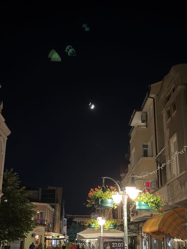 Summer evening on Burgas's pedestrian strip, Black Sea coast