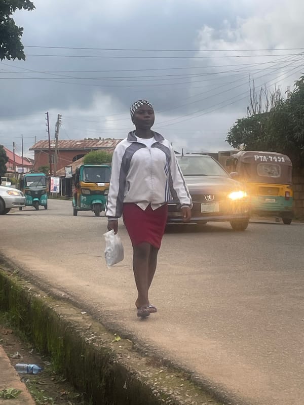 Afternoon foot traffic on a Jos street