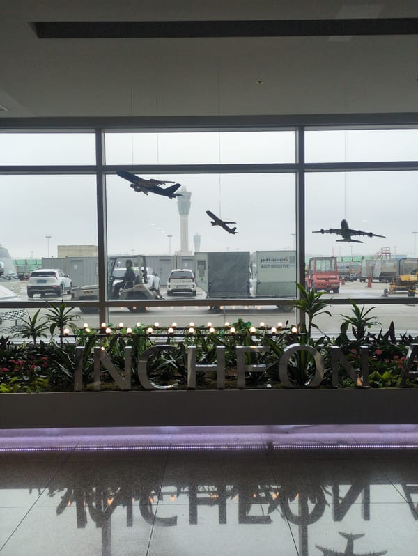 Late night airport scenes documented at Incheon International