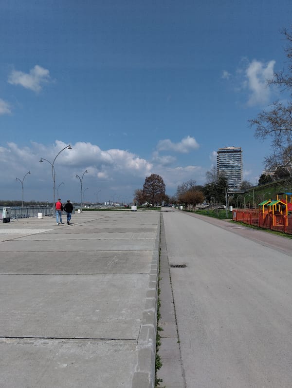 Morning pedestrian activity observed in central Ruse, Bulgaria