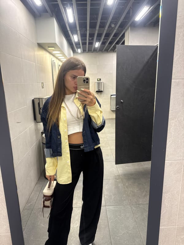 Mirror selfies in Sofia public restroom