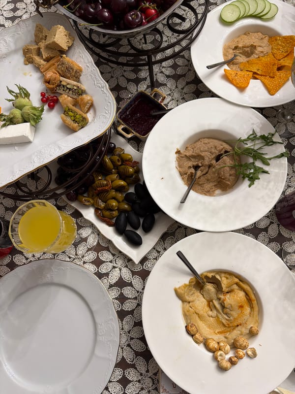 Summer fruit spread laid out in Yerevan