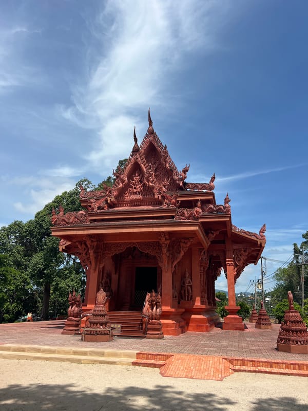 Exploring an ornate Buddhist temple complex in Baan Hua Thanon