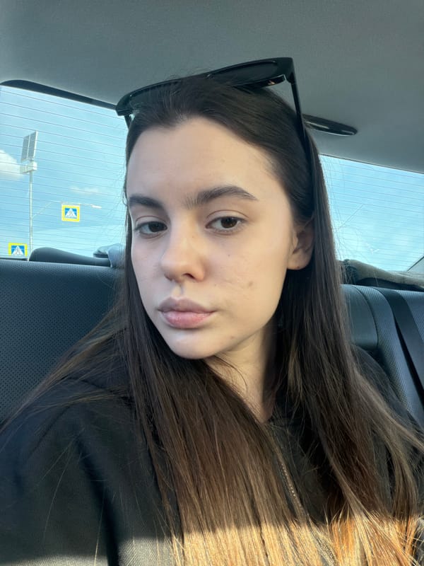 Young woman photographed in vehicle in Sosnovo, Russia