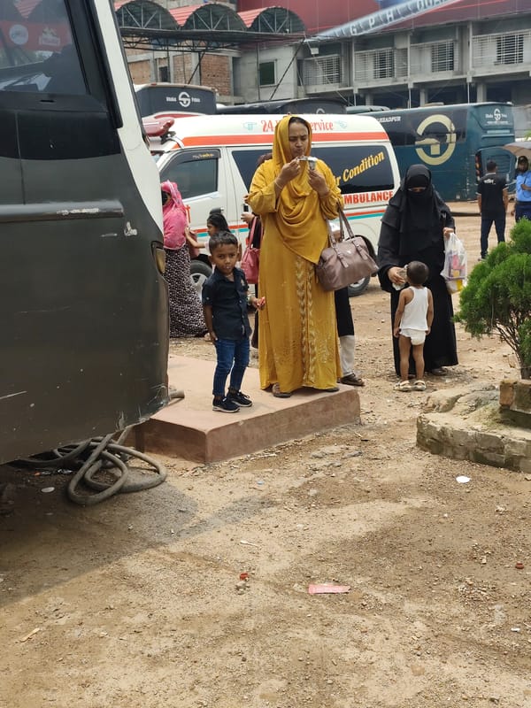Morning street life documented around Hatikumrul highway restaurant area