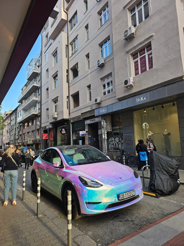 Mixed architecture captured in Sofia street scene