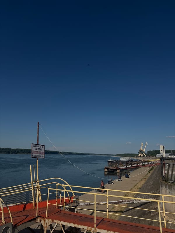 Danube River waterfront documented in Lom, Bulgaria