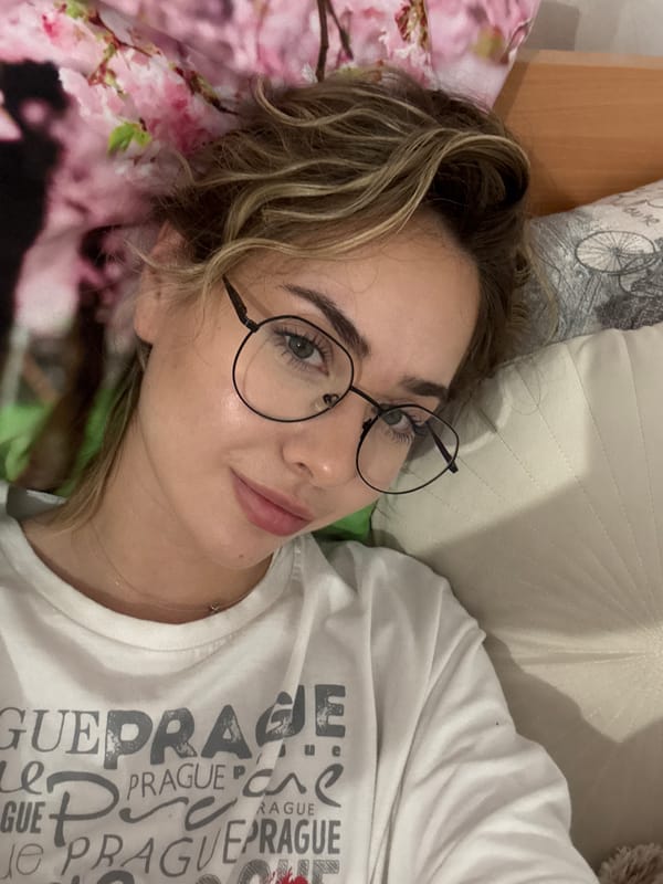 Young woman documents quiet evening at home in Blagoevgrad