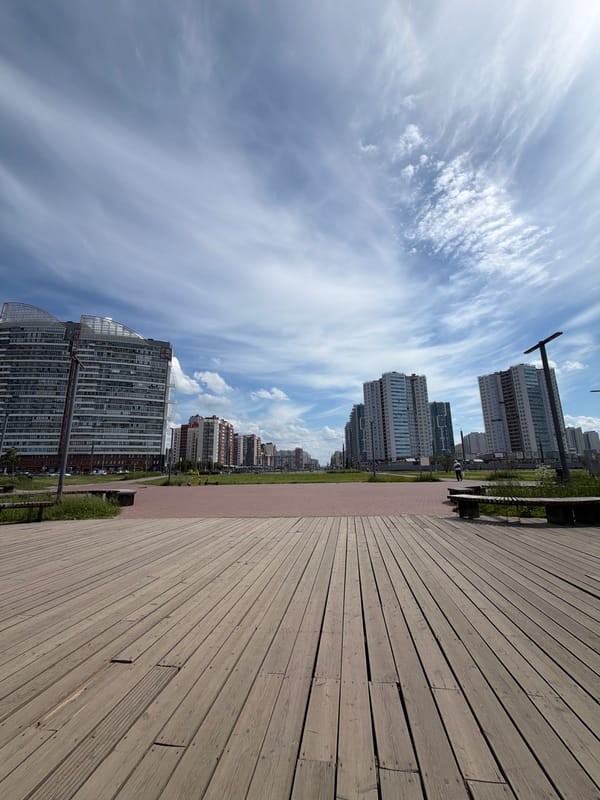 Morning scenes captured across Saint Petersburg's urban districts