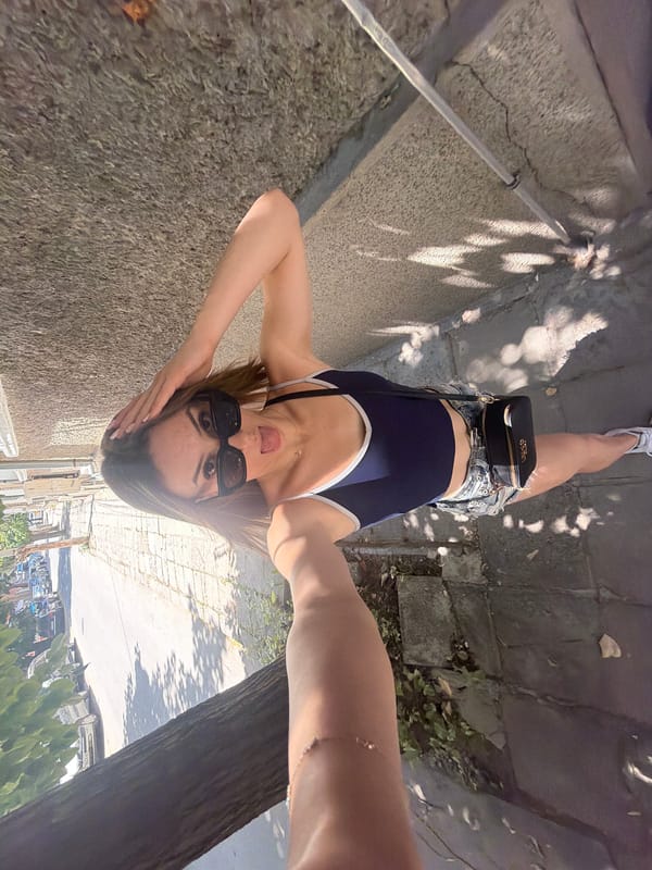 Casual summer street style on Shumen's cobblestone lanes