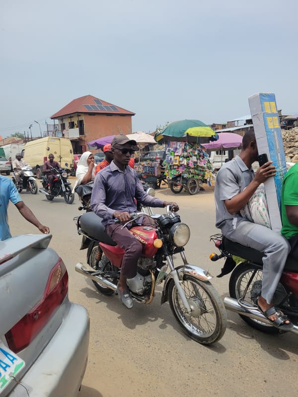 Daily street commerce documented across Suleja, Nigeria morning hours