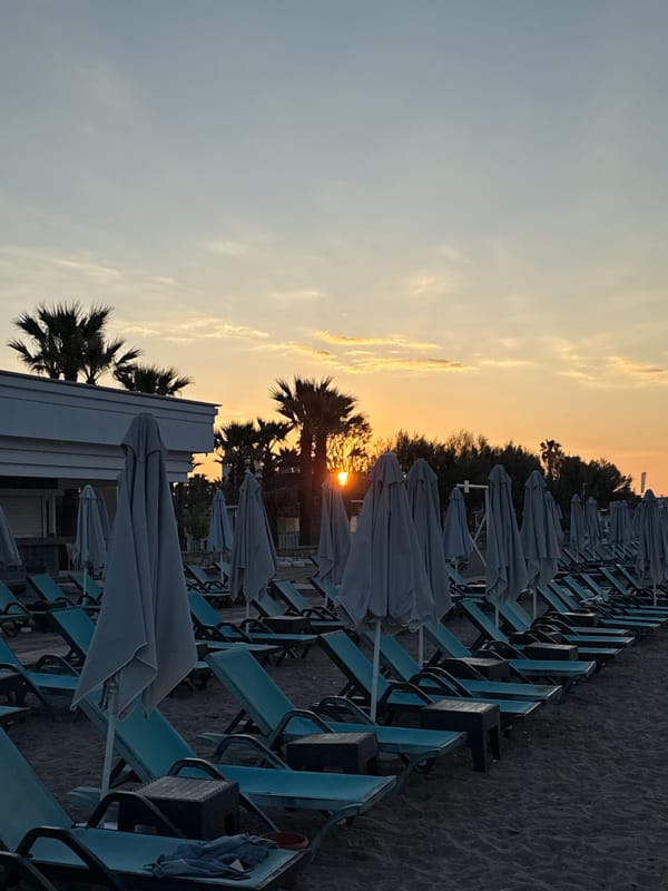 Woman captured at sunrise beach resort in Serik, Turkey