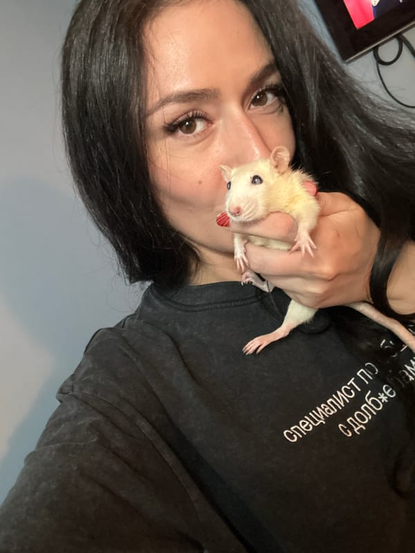 Pet rat photoshoot in Moscow