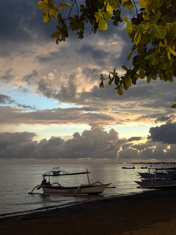 Evening scenes captured in coastal Buleleng, Indonesia