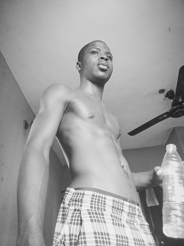 Man completes morning workout and cleaning routine in Nkpor Nigeria