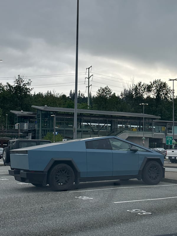 Tesla Cybertruck spotted parked near Coquitlam transit station