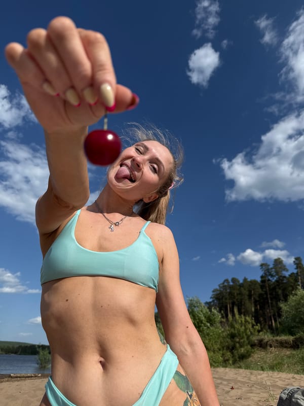 Summer beach day captured at Chaikovsky lake