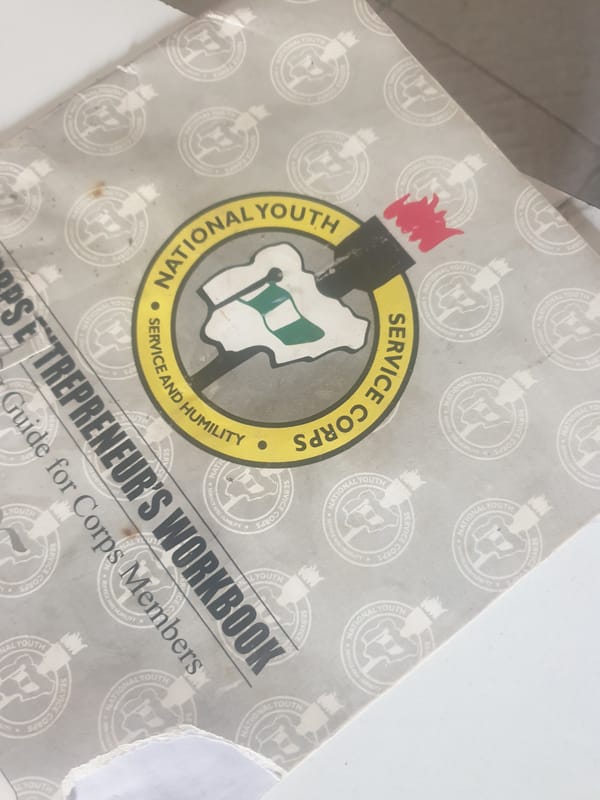 Quiet morning at home, NYSC workbook, and motivational quotes