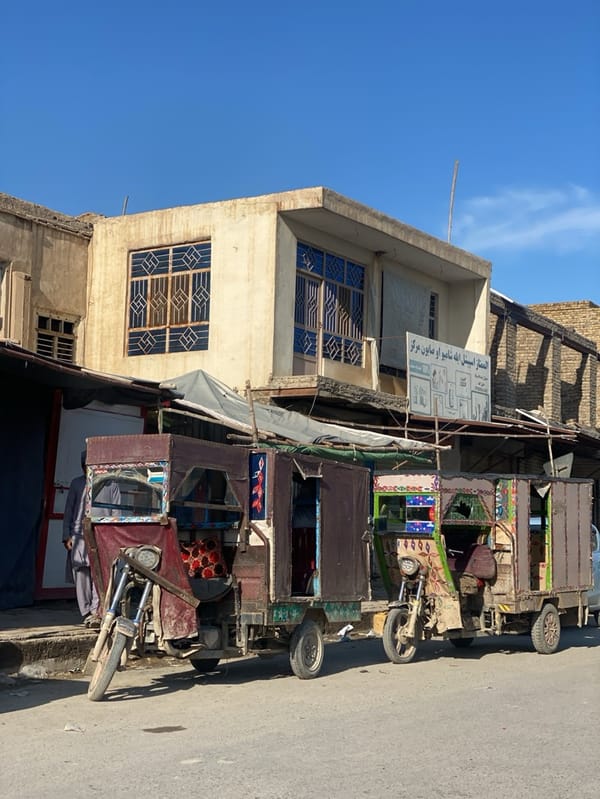 Local transport operations observed in Kandahar street scene