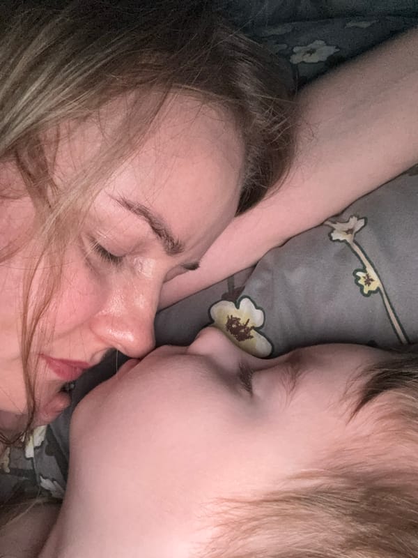 Mother and child photographed in quiet moment in Chaikovsky