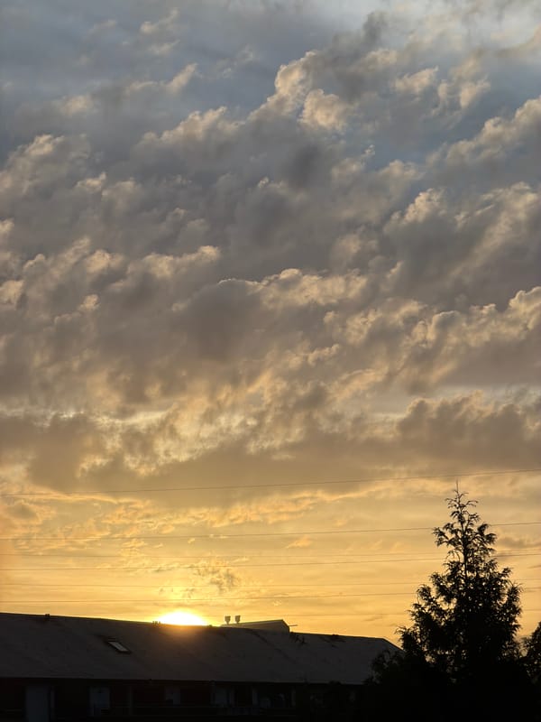 Dramatic sunset captured over Esch-sur-Alzette, Luxembourg