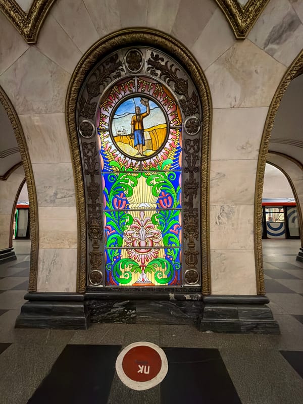 Moscow Metro stations documented during evening rush hour