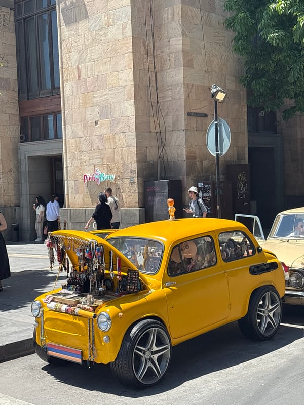 Street vendor and Republic Square scenes documented in Yerevan