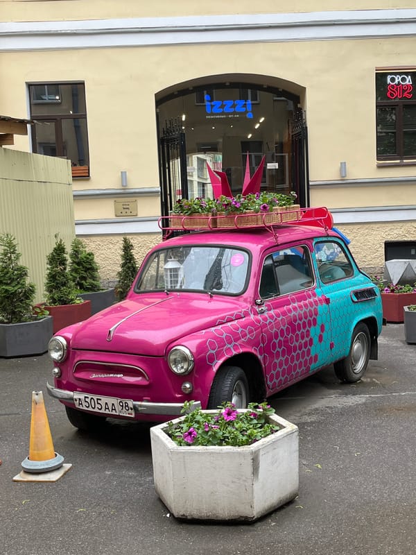 Tourist captures Saint Petersburg landmarks and street life