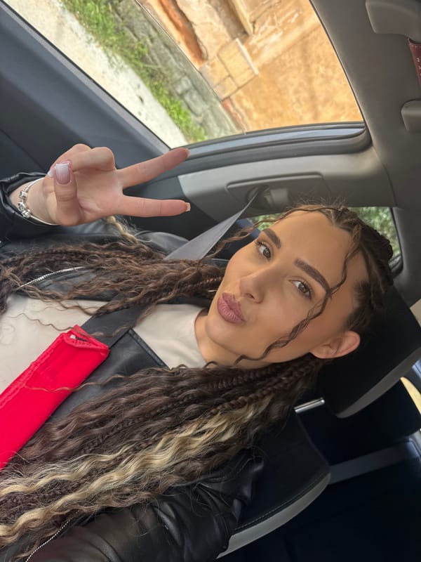 Car selfie session in Gabrovo, Bulgaria