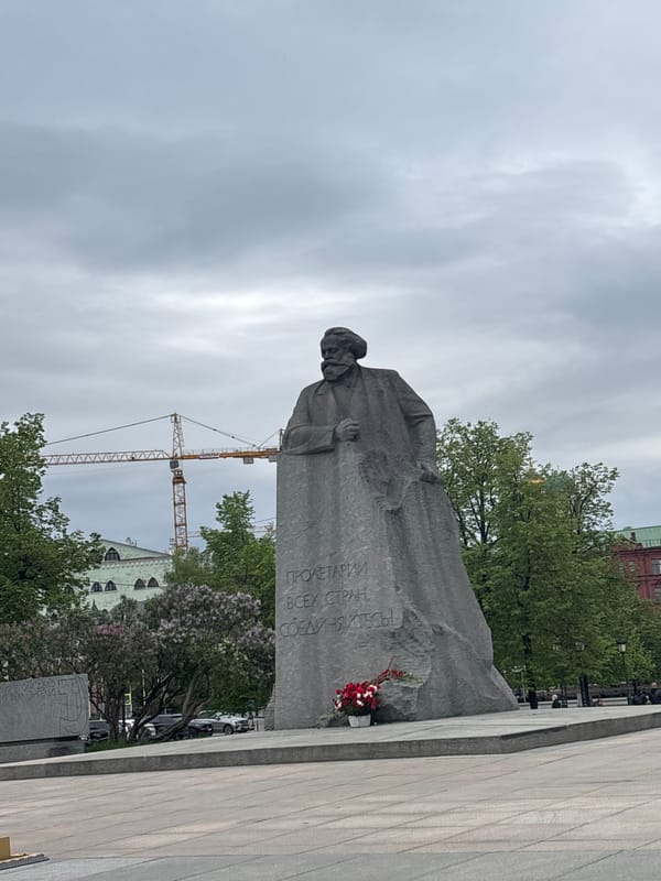 Moscow landmarks documented: Karl Marx statue and Kremlin towers