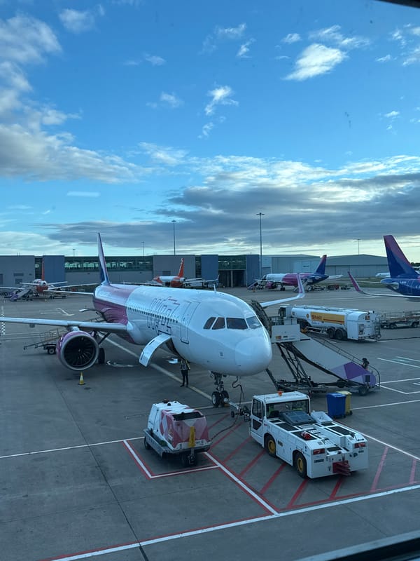 Wizz Air operations documented at airport during early morning hours