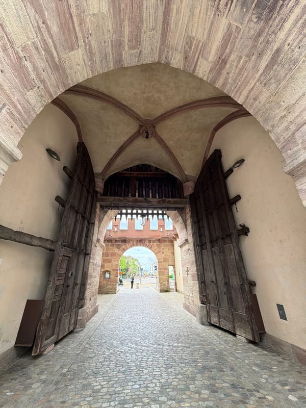 Tourist documents 90-minute walking tour of Basel's historic district