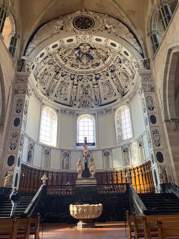 Visitor documents Trier Cathedral interior, exterior and city landmarks