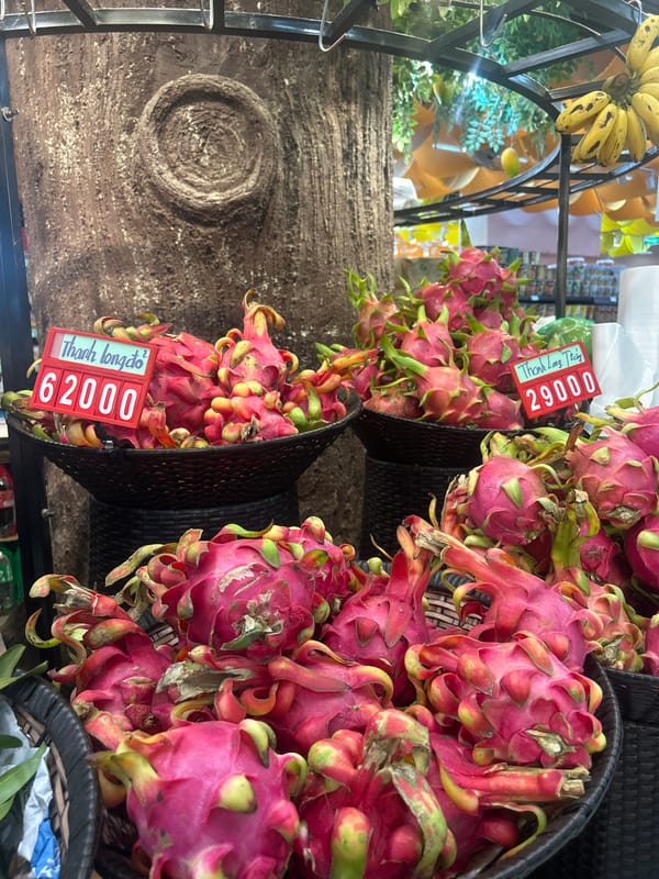 Vietnamese flags displayed on street lines in Bắc Nha Trang