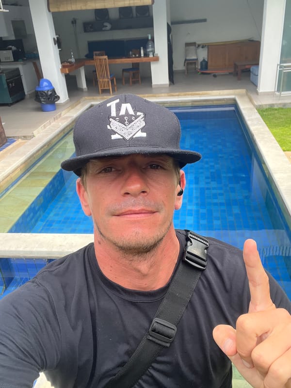 Man takes selfie outdoors in Pecatu, Indonesia
